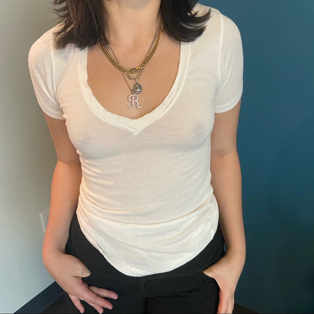 White tee